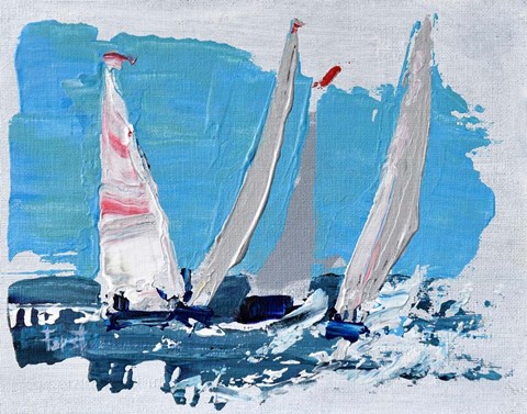 Framed Candy Stripe Regatta Print