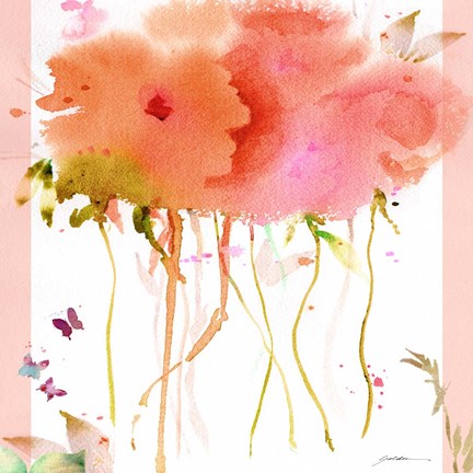 Framed Butterfly Blossoming Print