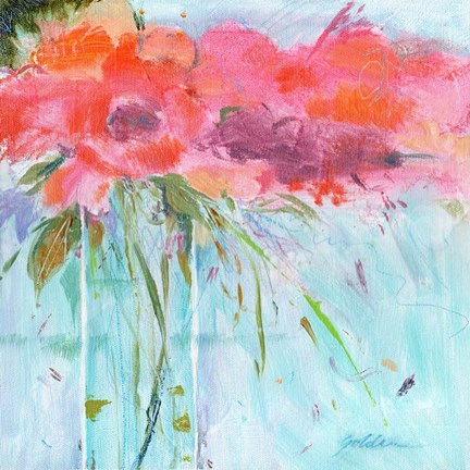 Framed Heart Bouquet Composition Print