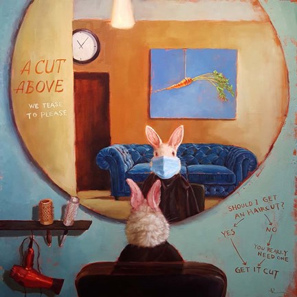 Framed Pandemic Haircut Print