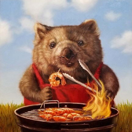 Framed Shrimp On The Barbie Print