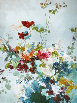 Framed Abstract Floral 1 Print