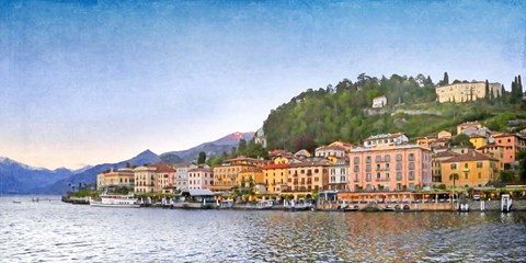 Framed Bellagio at Twilight Print