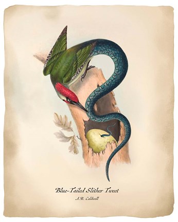 Framed Slithertweet Print