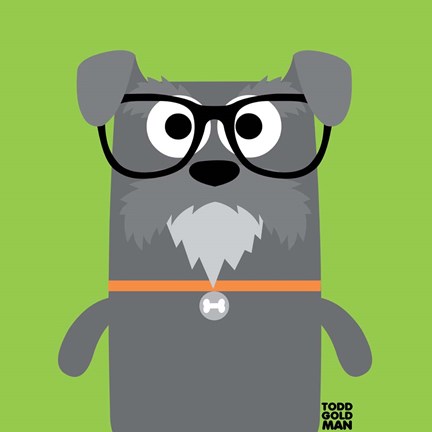 Framed Bow Wow Schnauzer Print