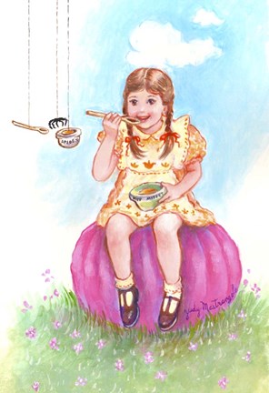 Framed Little Miss Muffet Print