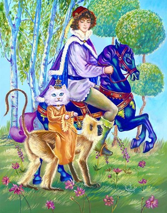 Framed White Cat Print