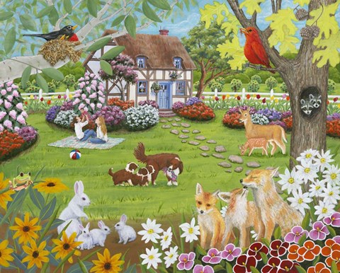 Framed Spring Babies Print