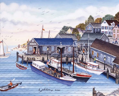 Framed Jakes Fresh Fish Print