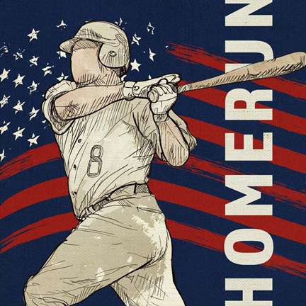 Framed Vintage Baseball Sign Print