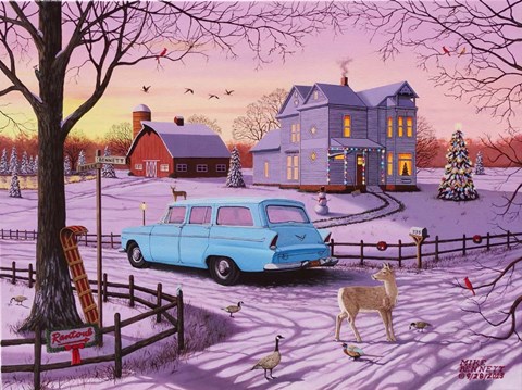 Framed Christmas in Rantoul Print