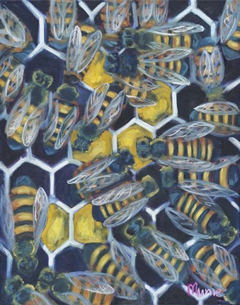 Framed Busybees Print