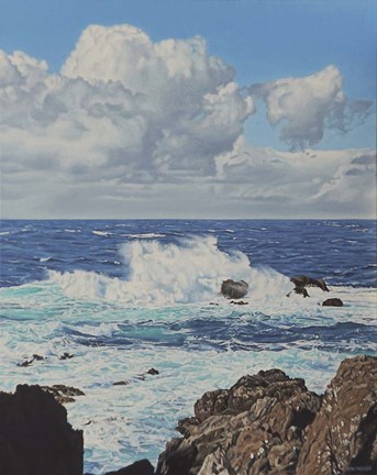 Framed Breaking Waves Print