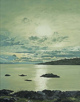 Framed McNeil Bay Evening Print