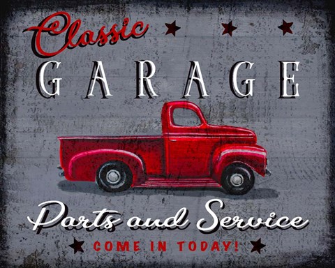 Framed Classic Garage Print