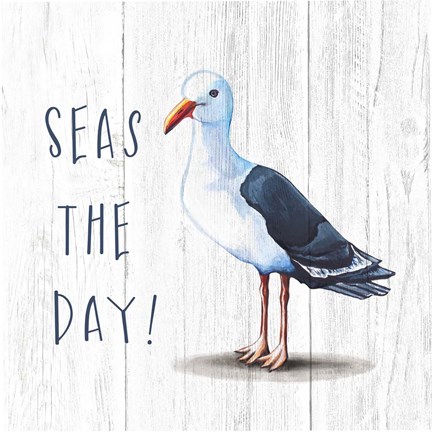 Framed Seas the Day Print