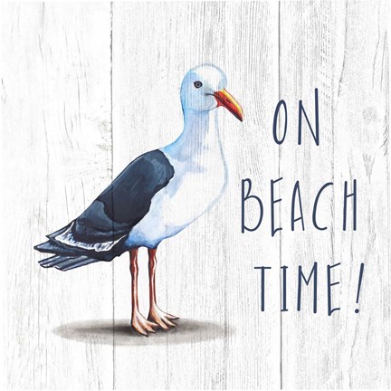 Framed On Beach Time Print