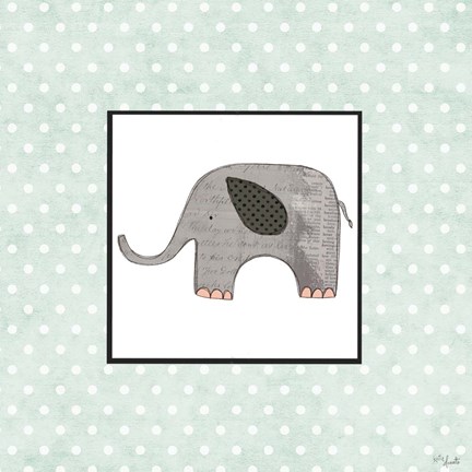 Framed Little Elephant Print