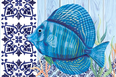 Framed Blue Fish Print