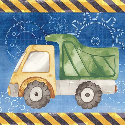 Framed Dump Truck Print