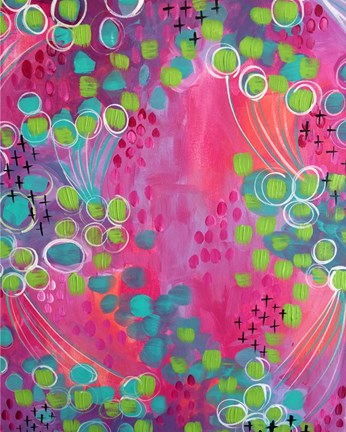 Framed Painted Canvas IV Print