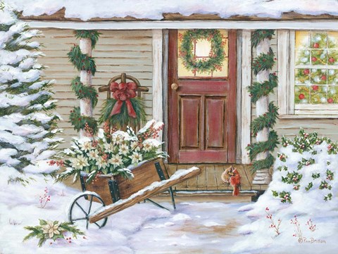 Framed Holiday Porch Print