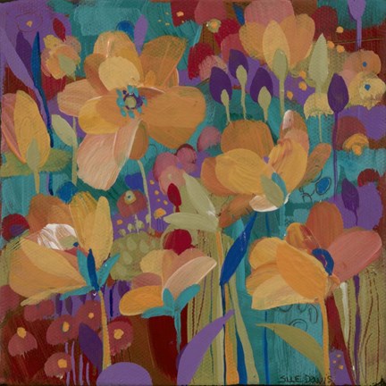 Framed Bright Floral 2 Print