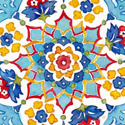 Framed Turkish Tile II Print