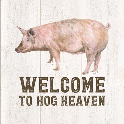 Framed Farm Life VII-Hog Heaven Print