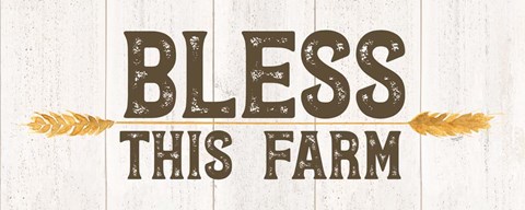 Framed Farm Life Panel III-Bless this Farm Print