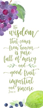 Framed Fruit of the Spirit vertical IV-Wisdom Print