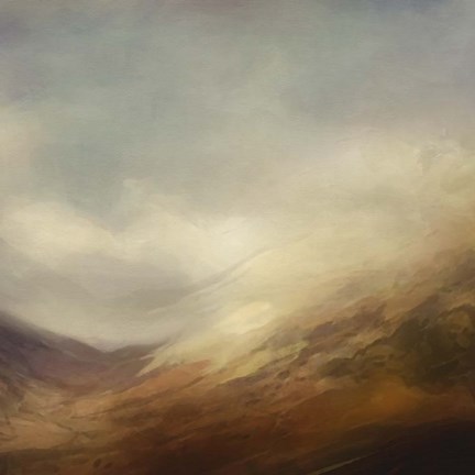 Framed Sun on Fields Print