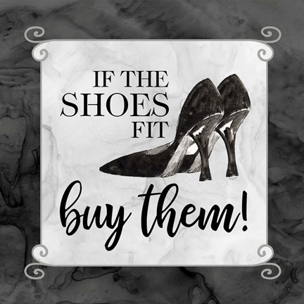 Framed Fashion Humor V-Shoes Fit Print