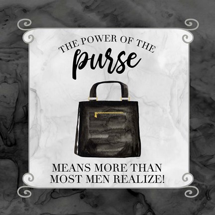 Framed Fashion Humor VI-Power of the Purse Print