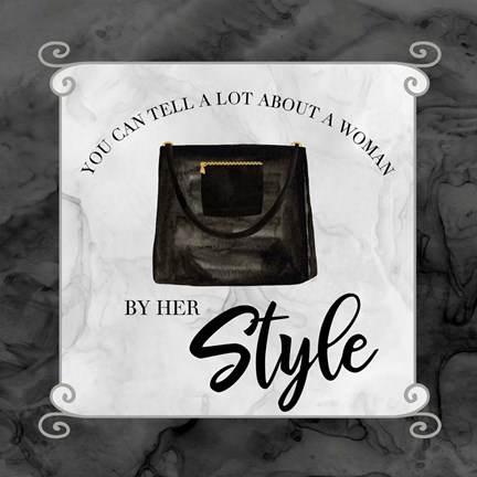 Framed Fashion Humor XII-By Her Style Print