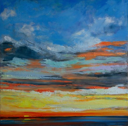 Framed Hermosa Beach Sunset Print