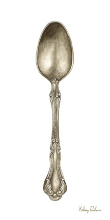 Framed Vintage Tableware III-Spoon Print