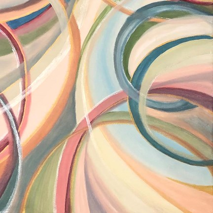 Framed Overlapping Rings III Print