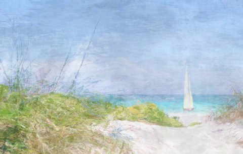 Framed Solitary Yacht Print