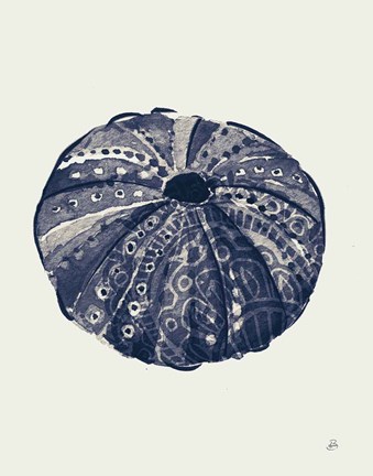 Framed Ocean Finds VII Navy Print