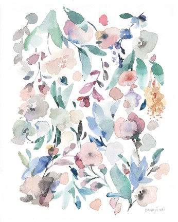 Framed Breezy Florals III Print