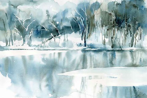 Framed Blue Reflections Print