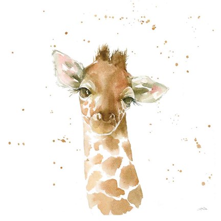 Framed Baby Giraffe Print