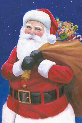 Framed James Santa Print