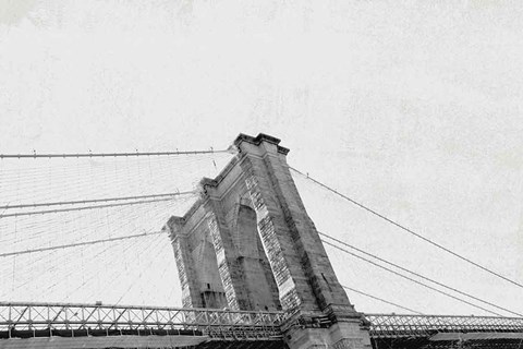Framed Brooklyn Bridge From Below Print