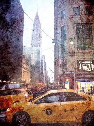 Framed Rainy Madison Avenue Print