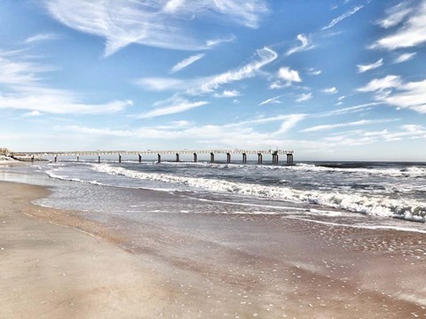 Framed Coastal Dock Print