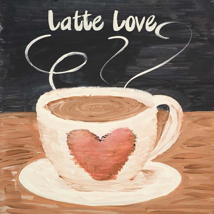 Framed Latte Love Square Print