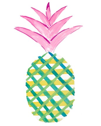 Framed Punched Up Pineapple II Print