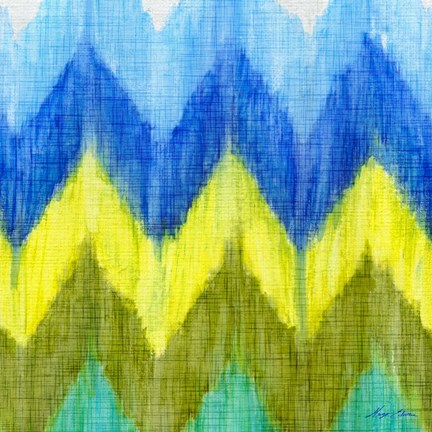 Framed Brilliant Chevron I Print